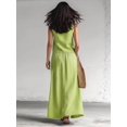 thumbnail image 5 of Summer Skirt Sets Women 2 Piece Outfits Sleeveless Top Elastic Waist Maxi Dress Sets with Pockets Green XXL, 5 of 6
