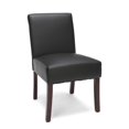 thumbnail image 1 of Essentials By OFM Chaise d'Invitée Sans Bras en Cuir Ess-9020 avec Pieds en Bois, Noir, 1 of 1