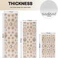 thumbnail image 4 of Beige Boho Ethnic Geometric Pattern Kitchen Rugs Sets Of 3,Kitchen Runner Rugs Non Skid Washable,Decorative Kitchen Floor Mats for Kitchen,Sink,Laundry,17"x30"+ 17"x47" + 17"x59", 4 of 6