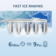 thumbnail image 6 of Simzlife Countertop Ice Maker, Portable Ice Machine with Self-Cleaning, 26Lbs/24H, 9 Ice Cubes Ready in 6 Mins, for Home/Kitchen/Bar, Black, 6 of 7