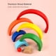 thumbnail image 2 of Labymos Apilador de arcoíris de madera, 9 piezas, bloques de rompecabezas anidados, juego de apilamiento de arcoíris de madera, juguetes educativos para niños, bebés, niños pequeños de 3 años en adelante Sincero Electrónica, 2 of 3
