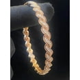 thumbnail image 3 of Pave 2.10 Cts Round Brilliant Cut Natural Diamonds Twist Bangle In Hallmark 14K Rose Gold, 3 of 13