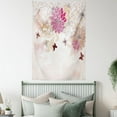 thumbnail image 4 of Grunge Tapestry, Baby Pink Petals Spring Composition with Flowers and Butterflies Vintage Style Print, Wall Hanging for Bedroom Living Room Dorm Decor, 40W X 60L Inches, Pink Cream, by Ambesonne, 4 of 5