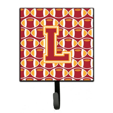 

Carolines Treasures CJ1070-LSH4 Letter L Football Cardinal and Gold Leash or Key Holder 7Hx4.25W multicolor