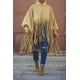 thumbnail image 4 of Top de flecos de manga larga con cuello alto para mujer Abrigo de poncho con borla de talla grande Fokelyi HMFJ296-16, 4 of 7