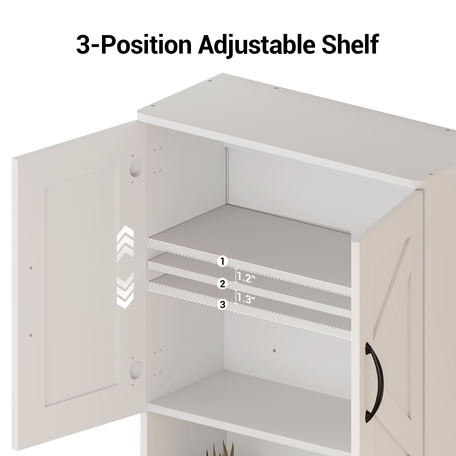 Medicine Cabinet with Adjustable Shelf and Doors ，Floating Wall Storage Cabinet for Bathroom, Over Toilet, Kitchen, and Living Room，White