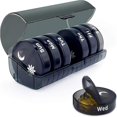 thumbnail image 1 of Daily Pill Organizer,weekly Am-pm Pill Box,7 Day Pill Boxes Medicine Case-Black-, 1 of 1