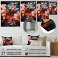 thumbnail image 4 of Designart "Vibrant Bee V" Floral Metal Wall Art, 4 of 5