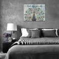 thumbnail image 2 of Peacock Canvas Wall Art Pictures Decor God Says You Are Bible Verse Painting Inspirational Quotes Prints Modern Artwork Framed Home Decoration for Bathroom Bedroom Living Room 16''''x12'''', 2 of 6