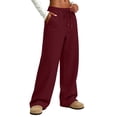 thumbnail image 5 of ClodeEU Women's Drawstring Wide Leg Sweatpants,Soft Casual Lounge Pants with Pockets ,Women's Plus XL, 5 of 7