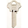 Hy-Ko 11010WK2 Key Blank, 2.05 in L x 1 in W, Brass, Nickel Plated