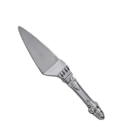 Arthur Court Designs Aluminum Mardi Gras Pattern Pie Server Cake Cutter, Pizza Tart Dessert Server 11.5 inch Long