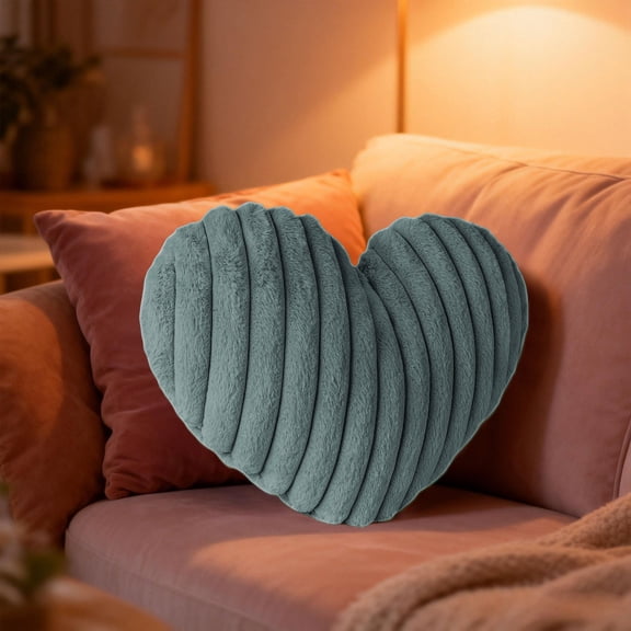 FENGGHAO 16 Inch Heart Shaped Throw Pillow Soft Cute Decorative Heart Pillow for Couch Bed Bedroom Valentine Anniversary Gift