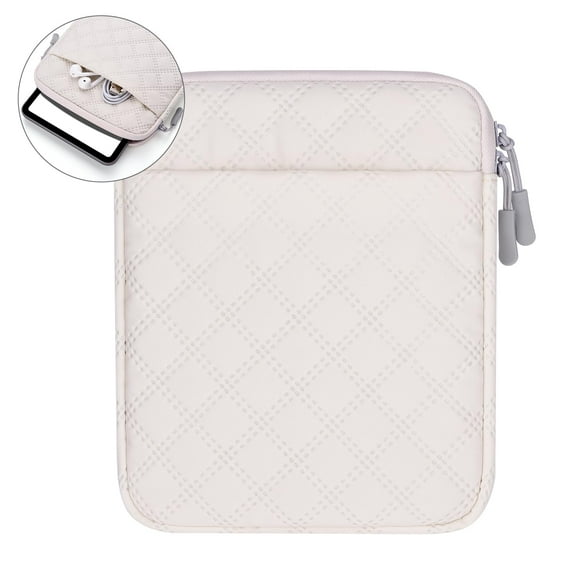 Funda tipo funda para lector de libros electrónicos, tabletas de 6 a 7 pulgadas, color blanquecino