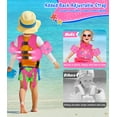 thumbnail image 3 of MoKo Kids Floaties Swim Vest for 13-30lbs/30-70lbs, Water Wing Arm Floaties Swimming Training Equipment, Rose Red Flamingo, 3 of 7