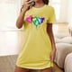 thumbnail image 1 of Camisón corto de talla grande para mujer, camisón de manga corta con estampado de pecho a la moda, camisón para mujer, 1 of 5