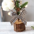 thumbnail image 1 of Opperiaya Christmas Tree Potted Plants with Stable Wooden Base Decoration, 1 of 6