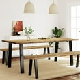thumbnail image 1 of vidaXL Table à Manger 200x90x75 cm Bois Massif Acacia, 1 of 5