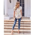thumbnail image 4 of Zeagoo Women Casual T-Shirts Loose Petal Short Sleeve Tops Tunic Babydoll Floral Printed Flowy Summer Blouses, 4 of 6