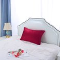 thumbnail image 2 of 3 Pack 19 Momme Smooth Mulberry Silk Pillow Case Cover, Queen, Burgundy, 2 of 7