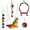 thumbnail image 1 of FRCOLOR Pet Toy 5PCS Parrot Bite Toy Set Pet Toy Creative Bird Chewing Toy Bird Plaything Set,7.87"X3.94"X1.57", 1 of 4