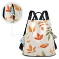 thumbnail image 5 of FORMRS Women's Travel Backpack Purse Anti-Theft Hidden Pockets Casual Shoulder Bag, Beige Autumn Leaves, 5 of 7