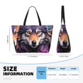 thumbnail image 4 of Disketp Colorful Wolf Head A Bolsa de Playa de Gran Capacidad, Bolso Impermeable y a Prueba de Arena para Mujer, Ideal para Playa, Piscina y Natación, 4 of 7