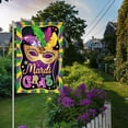 thumbnail image 3 of SPXUBZ Mardi Gras Decorations Garden Flag New Orleans Party Mardi Gras Decor 12x18 Inch Double Sided, 3 of 6