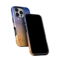 thumbnail image 5 of DesignSkinz Scratch-Resistant Hard Slim Case Compatible with iPhone 11 Pro (Compatible with MagSafe) - Blue and Orange Scratched Surface with Glowing Gold, 5 of 9