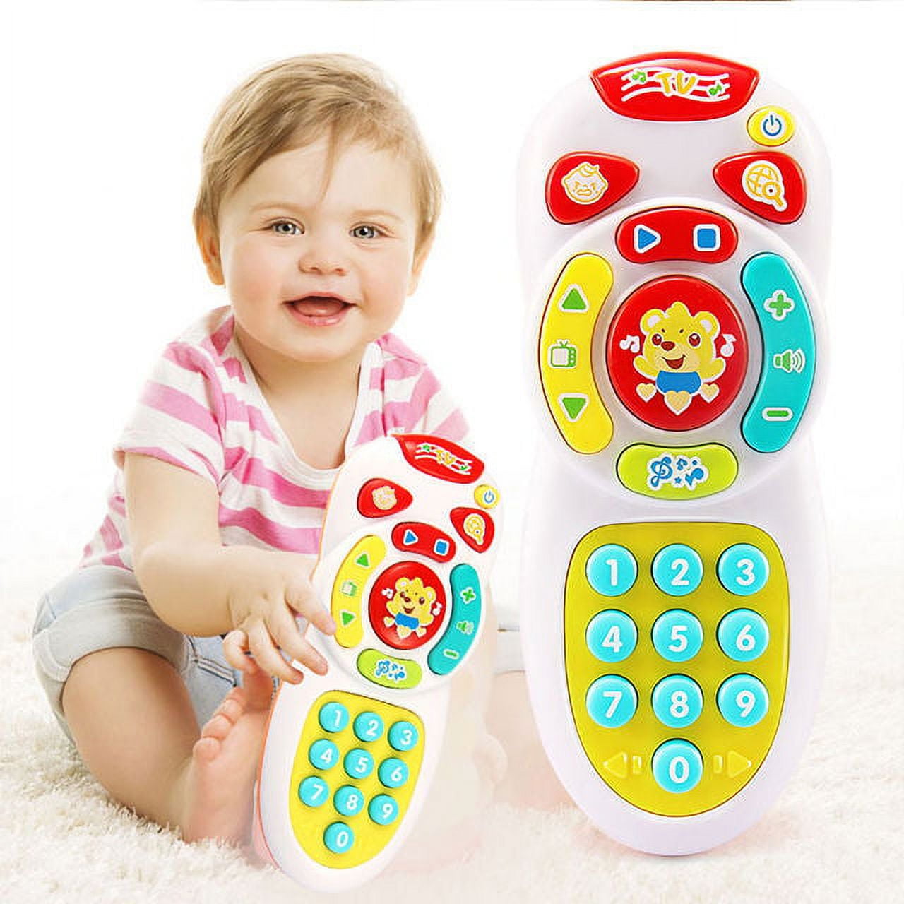 Baby TV Remote Control Toy, Baby Toys, Learning Remote Toy with Light Music  for 6 Months + Baby, Learning Toys for One Year Old Baby Infants Toddlers  Kids Boys or Girls 