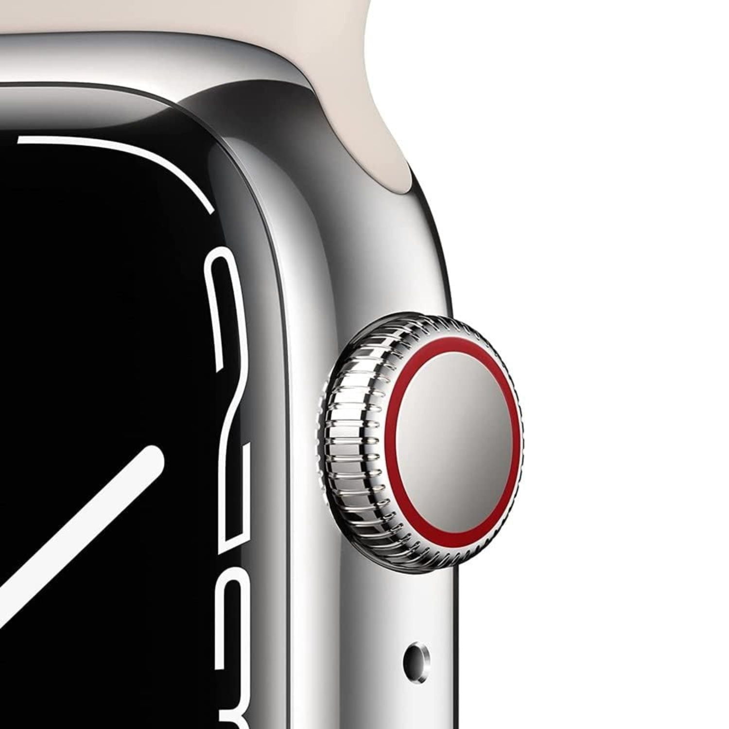 Pre-Owned Apple Watch Series 7 Aluminum 45 mm (GPS + Cellular) Starlight w/ Wireless Earbuds
