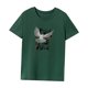 thumbnail image 3 of Camiseta para mujer, ropa de verano, camiseta básica para oficina, calle, trabajo, vacaciones Verde, 3 of 7