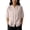 #0079-Pink, variant on Linen Tops for Women Mandarin Collar Half Sleeve Floral Embroidered Stripe Womens Tops Relaxed Fit Lightweight Womens Shirts for Women