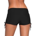 thumbnail image 3 of Soidarity Bañador de cintura baja con correa lateral de color liso para mujer Traje de baño Negro M Soidarity OD001260-02, 3 of 6