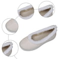 thumbnail image 6 of Women's Casual Fleece Lined Loafers Warm Plush Low Top Lightweight Waterproof Non Slip Walking Shoes White Size 7.5, 6 of 7