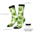 thumbnail image 4 of Vsdgher Green Kiwi Crew Socks for Men & Women, Breathable Casual Athletic Ankle Socks, 4 of 6