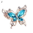 thumbnail image 2 of AYYUFE Lady Pin Rhinestone Butterfly Shape Multi Colors Stainless Dress Brooch for Prom, 2 of 8