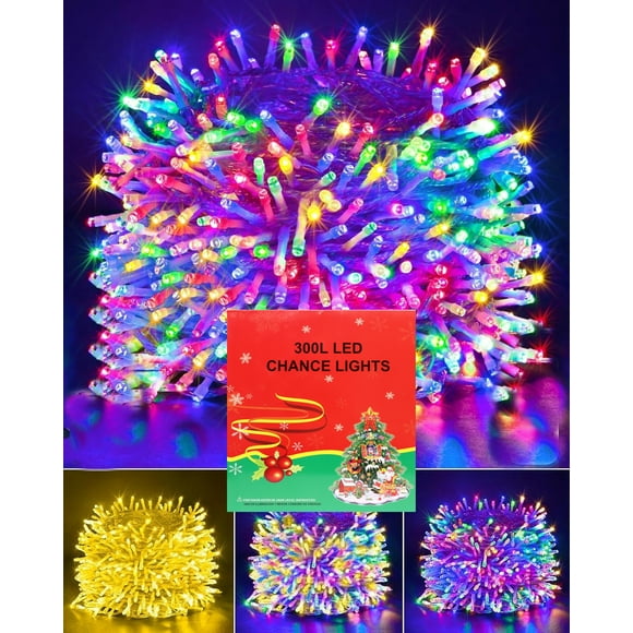 Serie Navideña 300 Luces Led Decorativa Multicolor 12m ECD