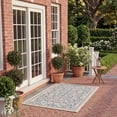 thumbnail image 3 of Safavieh Courtyard Nanda Botanical Indoor/Outdoor Area Rug, Natural/Blue, 9' x 12', 3 of 10