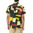 thumbnail image 3 of Unique Bargains Men's Summer Shirts Short Sleeve Irregular Geometric Button Down Shirt, 3 of 5