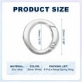 thumbnail image 2 of Uxcell Round Shaped Spring Snap Keychain Clip, 6 Pcs Metal Trigger Keychain Hook for Purses Wallet Belts Hardware Silver White 25 mm, 2 of 7
