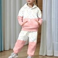 thumbnail image 4 of Rhuody Girls Winter Outfits Ice Cream Print Hooded Long Sleeve Top And Pants Athletic Hoodie Sweatshirt And Active Jogger Sweatpants White 8-9 Years, 4 of 8