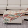 thumbnail image 2 of Ottoman Cover Square 40×40 38×38 36×36 50×50 48×48 Stretch Storage Stool Slipcover Rectangle L/XL Boho Style Hassock Protector Printed Foot Rest Covers Elastic Bottom(N,Rectangle M), 2 of 8