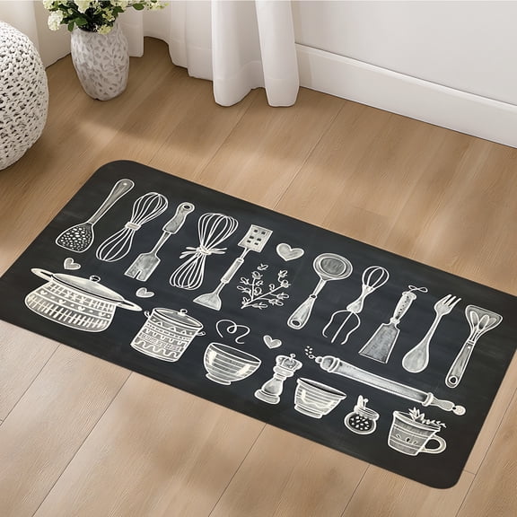 Diatom Mud Kitchen Mats for Floor, Waterproof Non-Skid Stain Resistant Kitchen Rugs, 23.6x35.4in Comfort Standing Mats for Home Kitchen Laundry Room Hallway Home Decoration