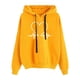 thumbnail image 1 of Gibobby Sudadera de Manga Larga el amor de las mujeres imprimió camiseta encapuchada suelta de manga larga drawstring blouse top （Amarillo， XXL), 1 of 3