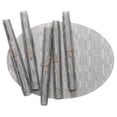 thumbnail image 1 of Toystoory fácil del poliéster 6pcs y esteras ovaladas versátiles para la decoración de la tabla elegante durable Mostrada gris-plata 45*32CMcm, 1 of 6
