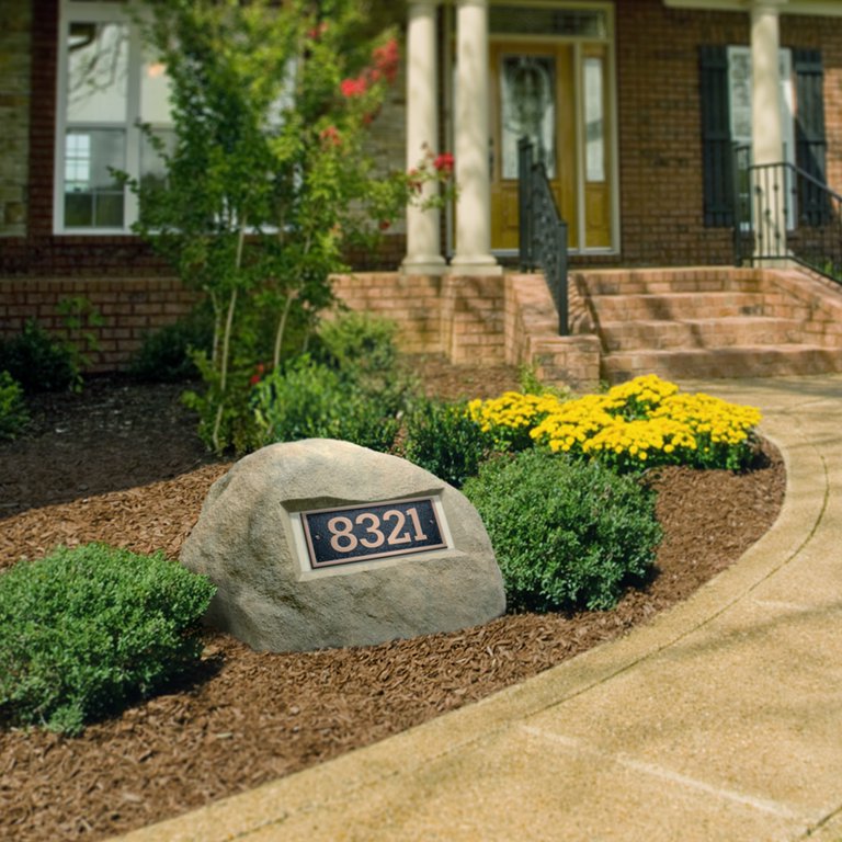Outdoor Essentials Gray Address Rock