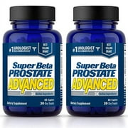 Super Beta Prostate Advanced Prostate Supplement for Men - Reduce Bathroom Trips, Promote Sleep, Support Urinary Health & Bladder Emptying. Beta Sitosterol not Saw Palmetto. (120 Caplets, 2- Pack)