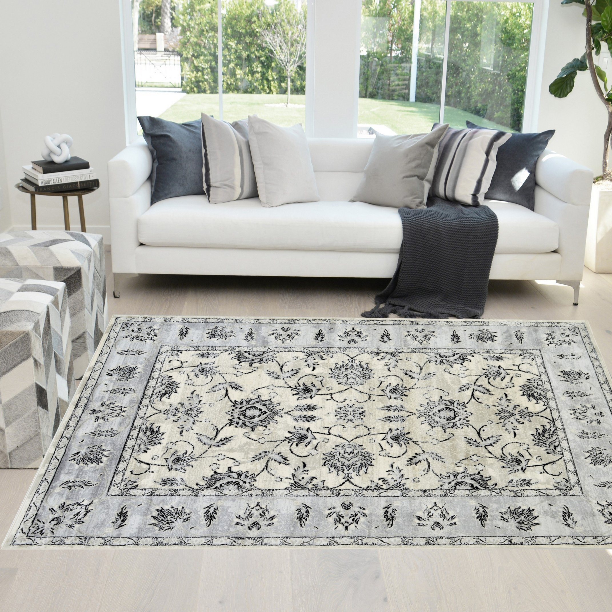 HR HANDCRAFT RUGS Modern Bohemian Soft Touch Rug 5x7 Area Rugs