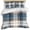 Blue, variant on 3 Piece Blue Brown Plaid Duvet Cover Set Queen Size, Microfiber Comforter/Quilt Cover with Corner Ties and 2 Pillowcases, Vintage Abstract Stripes Lattice All Season Soft Bedding with Zipper Closure